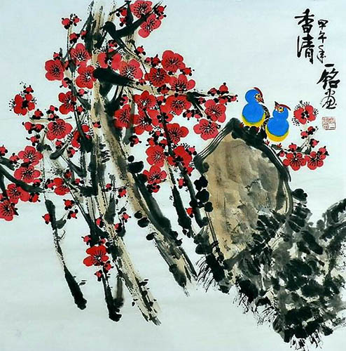 Plum Blossom,66cm x 66cm(26〃 x 26〃),zym21142017-z