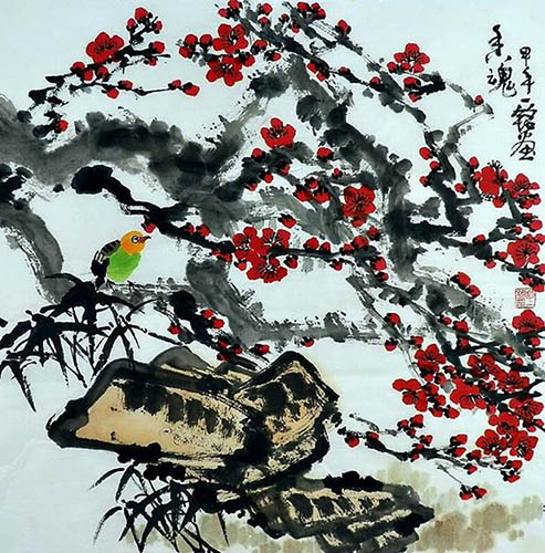 Plum Blossom,66cm x 66cm(26〃 x 26〃),zym21142021-z