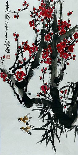 Plum Blossom,50cm x 100cm(19〃 x 39〃),zym21142027-z