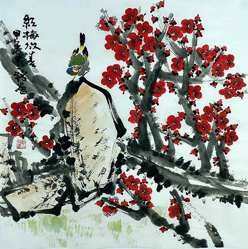 Plum Blossom,66cm x 66cm(26〃 x 26〃),zym21142029-z