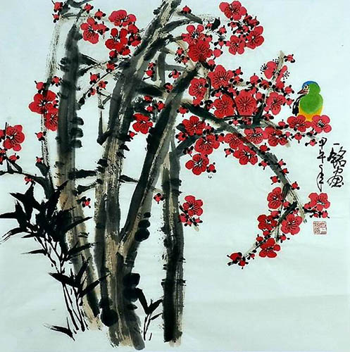 Plum Blossom,66cm x 66cm(26〃 x 26〃),zym21142030-z