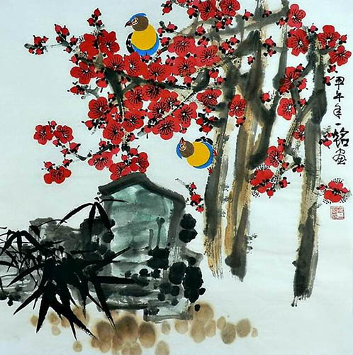 Plum Blossom,66cm x 66cm(26〃 x 26〃),zym21142031-z