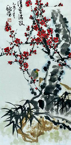 Plum Blossom,50cm x 100cm(19〃 x 39〃),zym21142032-z