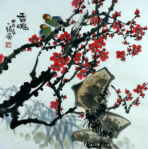 Plum Blossom,68cm x 68cm(27〃 x 27〃),zym21142036-z