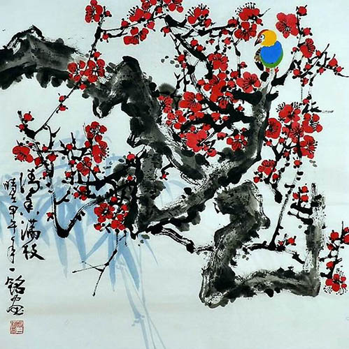 Plum Blossom,66cm x 66cm(26〃 x 26〃),zym21142037-z