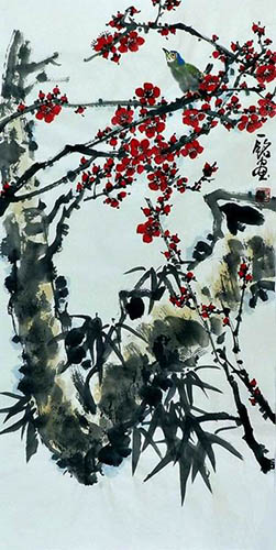 Plum Blossom,50cm x 100cm(19〃 x 39〃),zym21142039-z