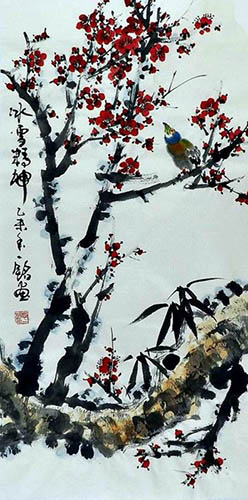 Plum Blossom,50cm x 100cm(19〃 x 39〃),zym21142044-z