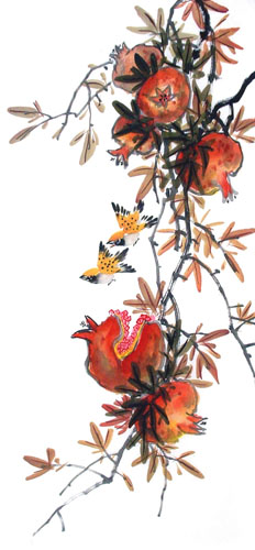 Pomegranate,48cm x 96cm(19〃 x 38〃),2612003-z