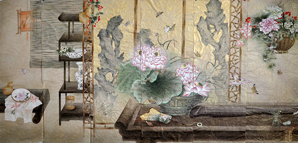 Qing Gong,40cm x 120cm(16〃 x 48〃),2011061-z