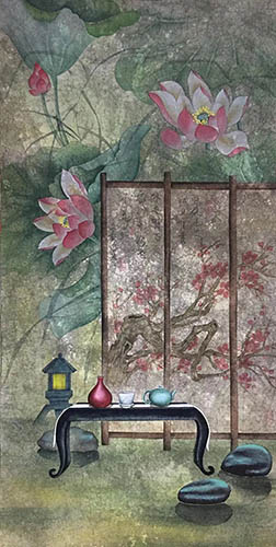 Qing Gong,65cm x 134cm(25〃 x 53〃),2505001-z