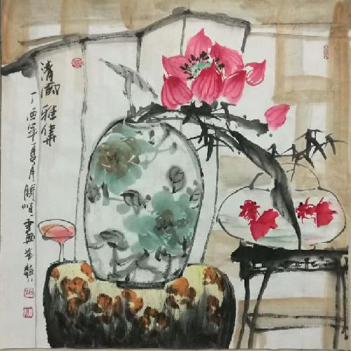 Qing Gong,68cm x 68cm(27〃 x 27〃),wh21079008-z