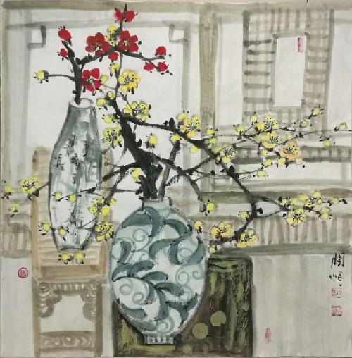 Qing Gong,69cm x 69cm(27〃 x 27〃),wh21079009-z