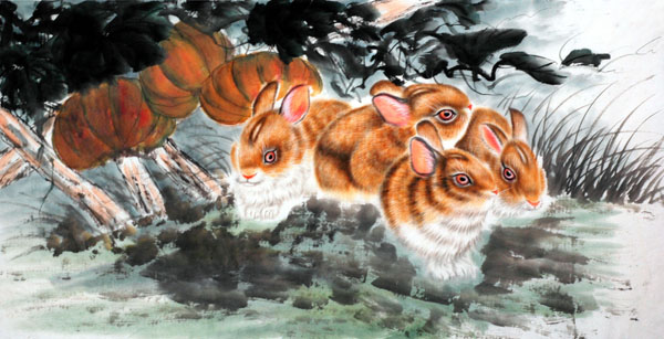 Rabbit,69cm x 138cm(27〃 x 54〃),4680011-z