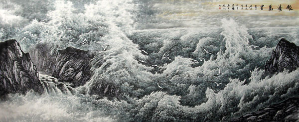 Sea,140cm x 360cm(55〃 x 142〃),1120001-z