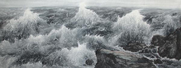 Sea,70cm x 180cm(27〃 x 70〃),lh11083009-z