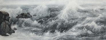 Chinese Sea Painting,70cm x 180cm,lh11083010-x