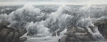 Chinese Sea Painting,70cm x 180cm,lh11083012-x