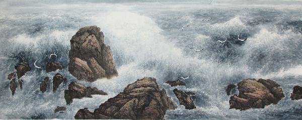 Sea,70cm x 180cm(27〃 x 70〃),lh11083016-z