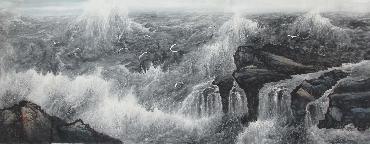 Chinese Sea Painting,70cm x 180cm,lh11083017-x