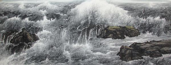 Sea,70cm x 180cm(27〃 x 70〃),lh11083018-z