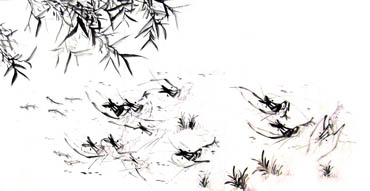 Chinese Shrimp Painting,66cm x 136cm,2362005-x