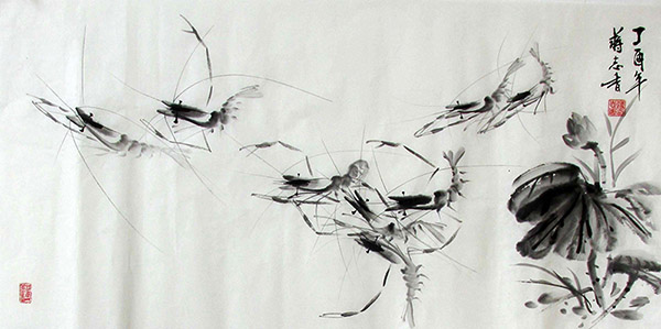 Shrimp,50cm x 100cm(19〃 x 39〃),jzx21080006-z