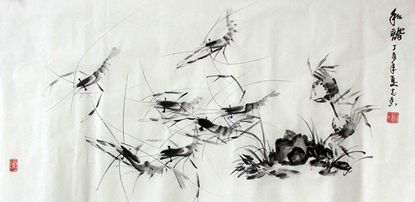 Shrimp,50cm x 100cm(19〃 x 39〃),jzx21080009-z