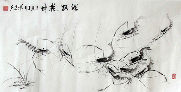 Shrimp,50cm x 100cm(19〃 x 39〃),jzx21080012-z