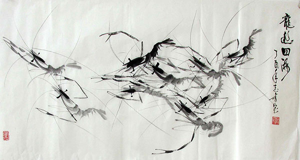 Shrimp,50cm x 100cm(19〃 x 39〃),jzx21080014-z