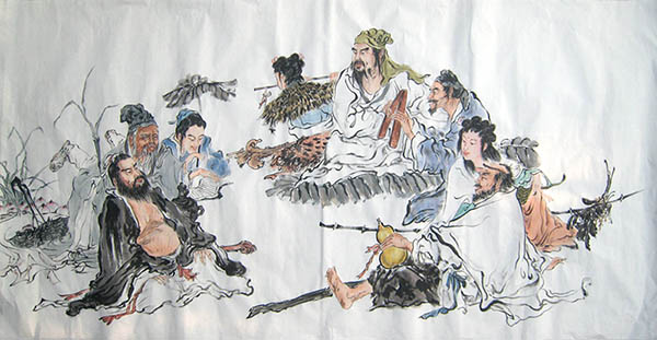 the Eight Immortals,68cm x 136cm(27〃 x 54〃),3011003-z