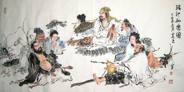 the Eight Immortals,69cm x 138cm(27〃 x 54〃),3015003-z