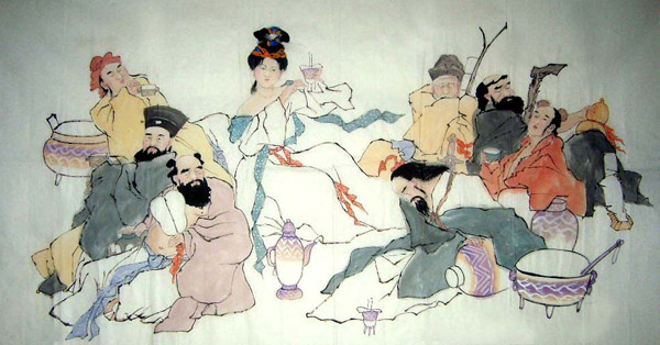 the Eight Immortals,97cm x 180cm(38〃 x 70〃),3326001-z