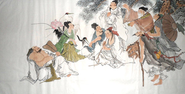 the Eight Immortals,69cm x 138cm(27〃 x 54〃),3348015-z