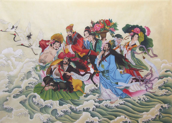 the Eight Immortals,70cm x 100cm(27〃 x 39〃),3506017-z