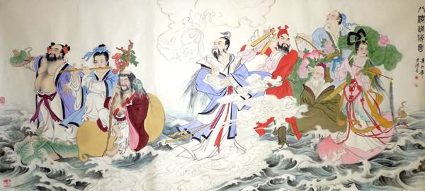 the Eight Immortals,97cm x 180cm(38〃 x 70〃),3745004-z