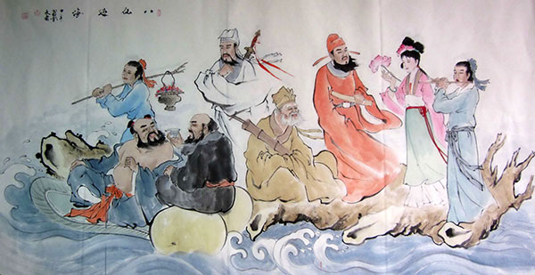 the Eight Immortals,69cm x 138cm(27〃 x 54〃),3793012-z