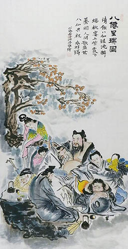 the Eight Immortals,65cm x 134cm(25〃 x 53〃),xhjs31118002-z