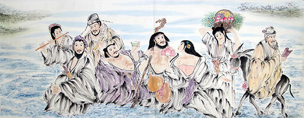 the Eight Immortals,70cm x 180cm(27〃 x 70〃),yy31126003-z