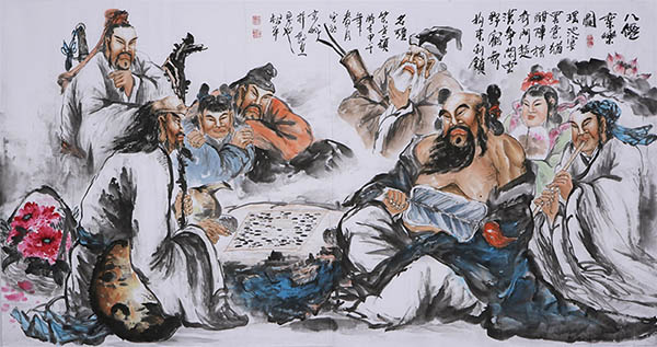 the Eight Immortals,96cm x 180cm(38〃 x 71〃),yy31126007-z