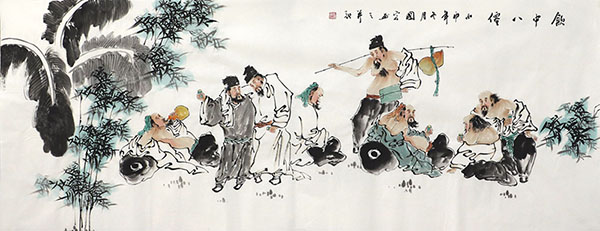 the Eight Immortals,70cm x 180cm(27〃 x 70〃),yy31126009-z