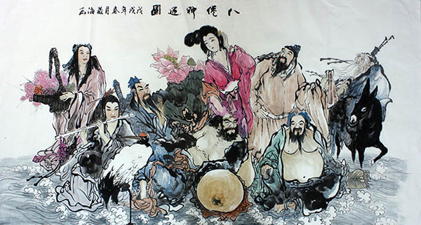 the Eight Immortals,96cm x 180cm(38〃 x 71〃),zh31128001-z