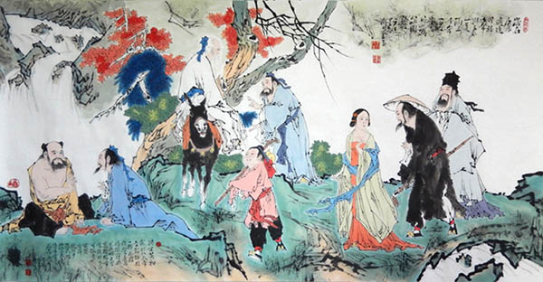 the Eight Immortals,69cm x 138cm(27〃 x 54〃),zjy31127001-z