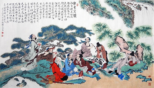 the Eight Immortals,96cm x 180cm(38〃 x 71〃),zjy31127004-z