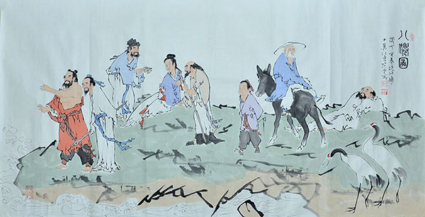 the Eight Immortals,68cm x 136cm(27〃 x 54〃),zjy31127005-z