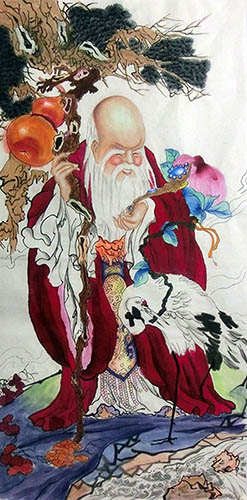 the Three Gods of Fu Lu Shou,68cm x 136cm(27〃 x 54〃),3348041-z