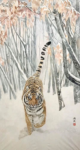 Tiger,96cm x 180cm(38〃 x 71〃),lbz41082021-z