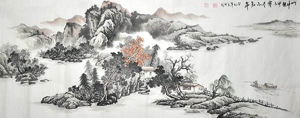 Village Countryside,70cm x 180cm(27〃 x 70〃),1011044-z