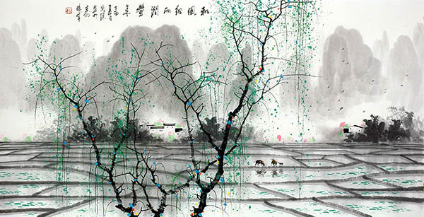 Village Countryside,68cm x 136cm(27〃 x 54〃),1095011-z