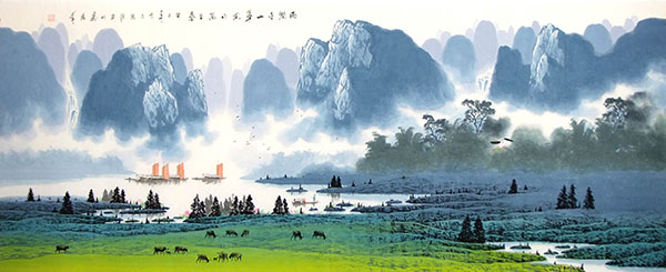 Village Countryside,96cm x 240cm(38〃 x 94〃),1095025-z