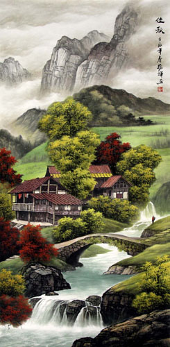 Village Countryside,66cm x 136cm(26〃 x 53〃),1135026-z